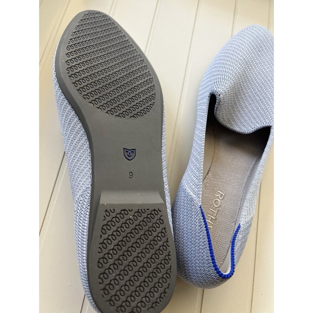 Rothy's Slip On Loafer Walking Shoes Light Periwinkle Blue Size 9 - Picture 7 of 11